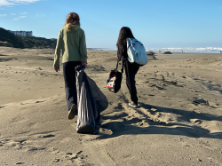 NMS Leadership Students Clean Up Beach